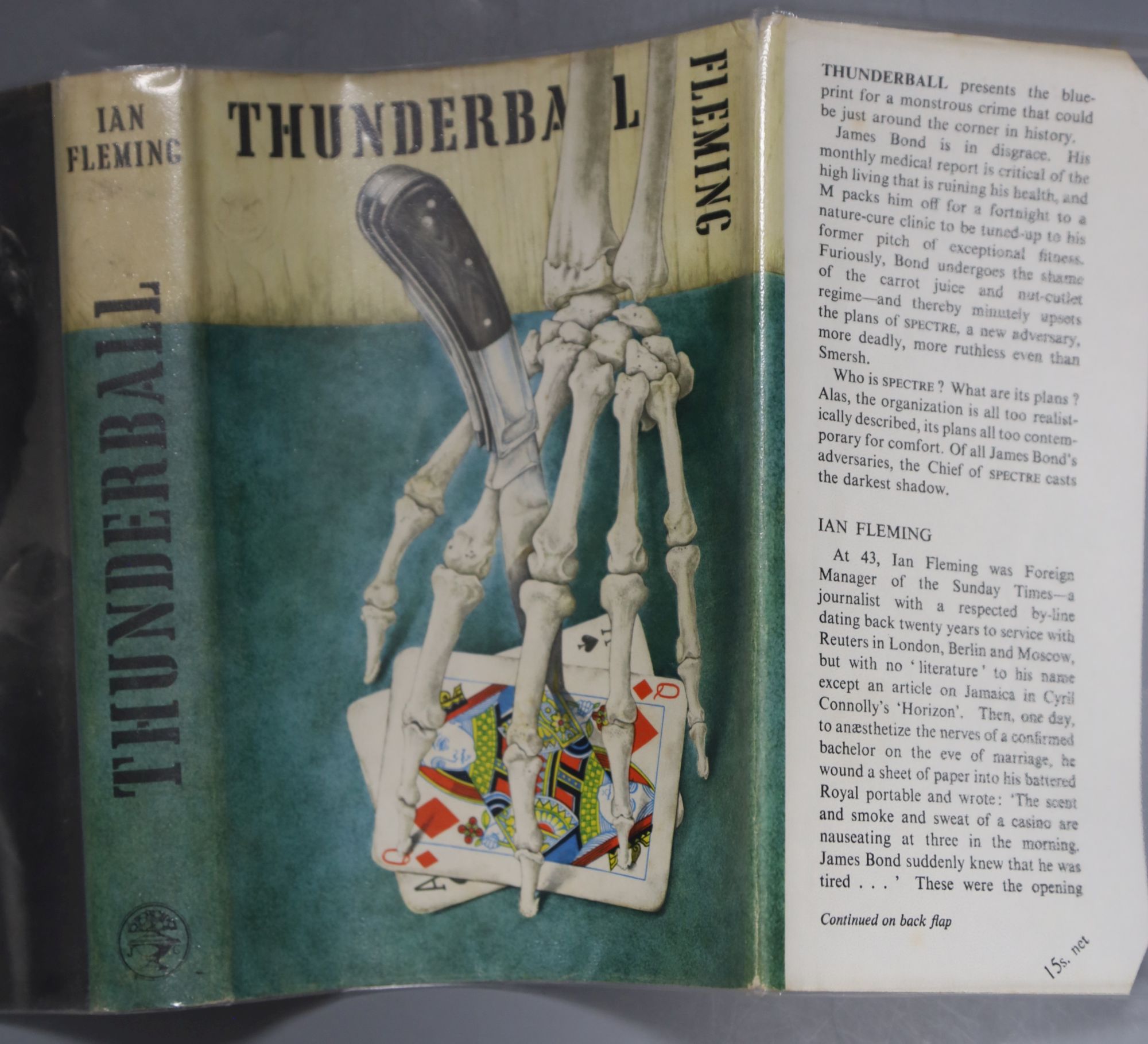 Fleming, Ian - Thunderball, 1st edition (1st impression, 1st issue), d/wrapper, 1961